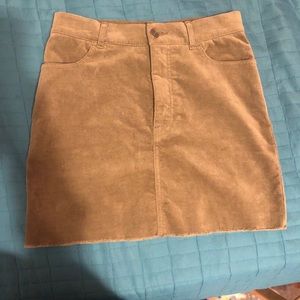 olive green mini skirt